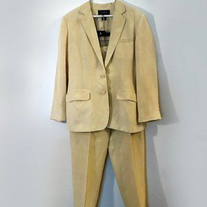 Ralph Lauren Pale Yellow Silk Linen Suit